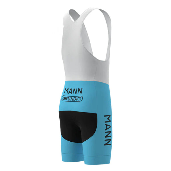 Dr. Mann Blue Retro Cycling Bib Shorts