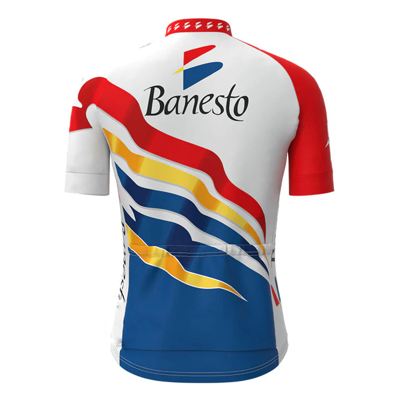 Banesto Colourful Vintage Short Sleeve Cycling Jersey Matching Set