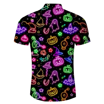 Halloween Pumpkin Ghost Funny Hawaiian Shirt