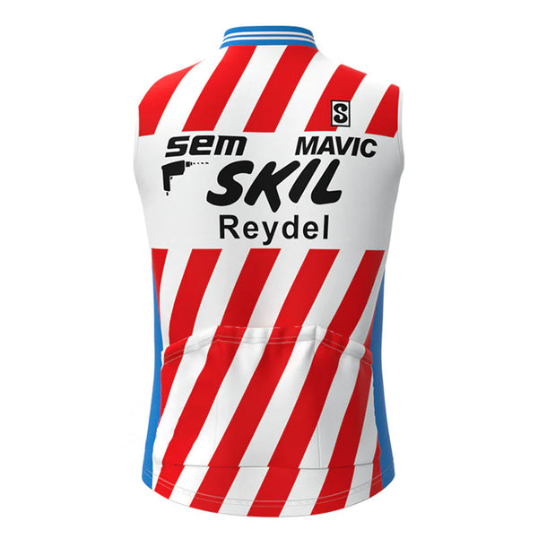 Skil-Sem Red Stripe Retro MTB Cycling Vest