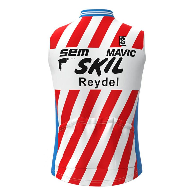 Skil-Sem Red Stripe Retro MTB Cycling Vest