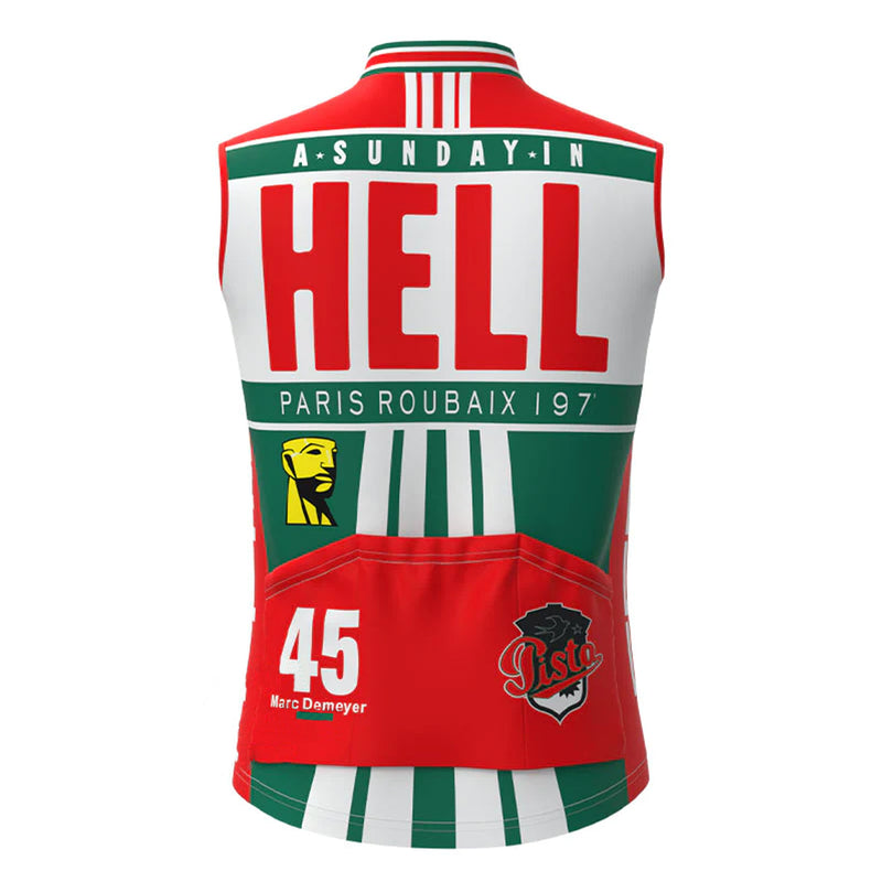 A Sunday in Hell Red Retro MTB Cycling Vest