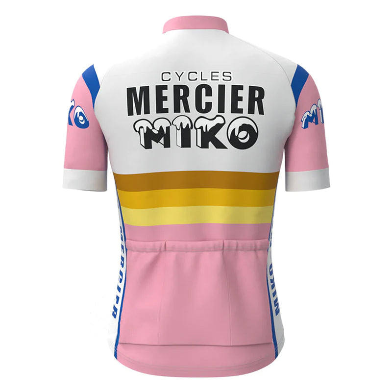 Miko Mercier Pink Vintage Short Sleeve Cycling Jersey Matching Set