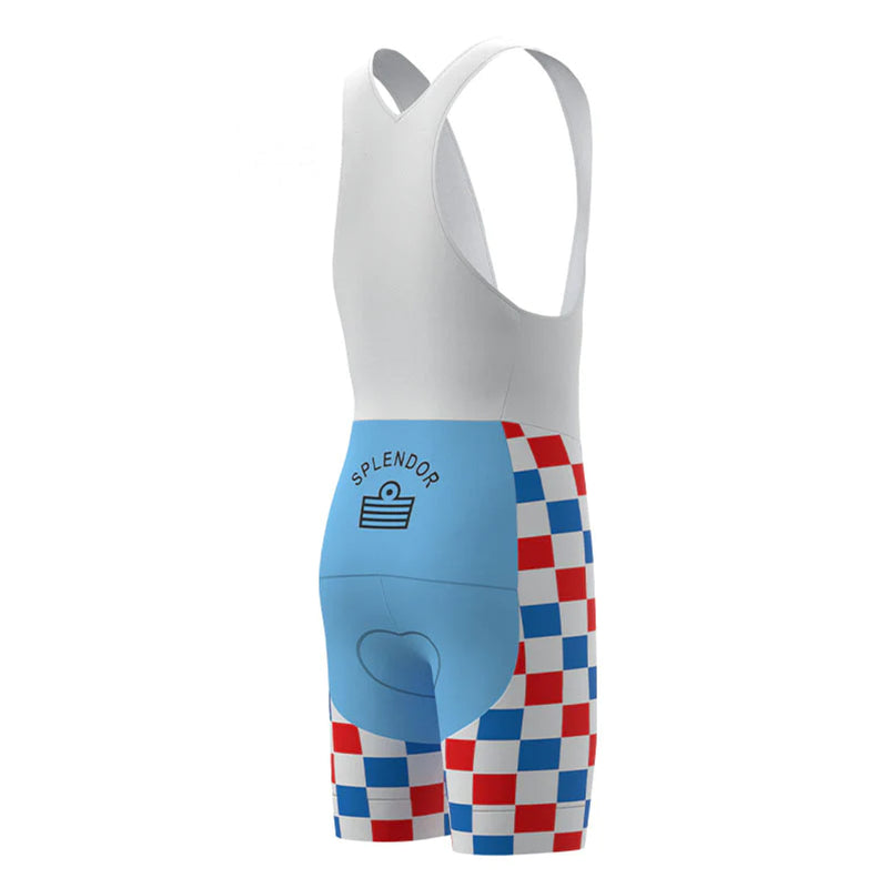 Splendor Blue Retro Cycling Bib Shorts