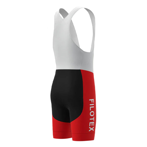 Filotex Red Retro Cycling Bib Shorts