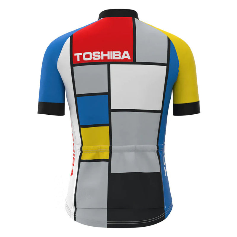 Toshiba Vintage Short Sleeve Cycling Jersey Matching Set