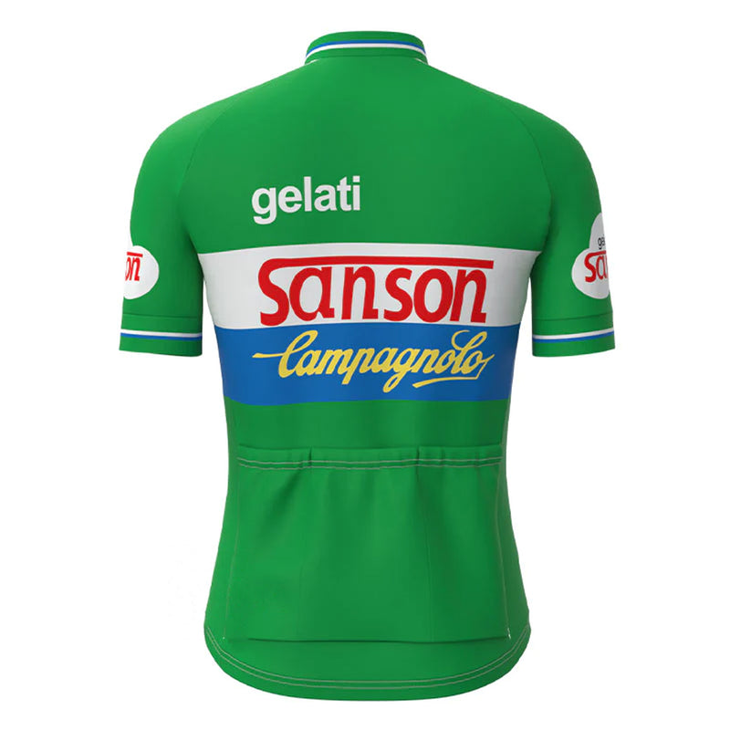 Gis Gelati Sanson Green Vintage Short Sleeve Cycling Jersey Matching Set