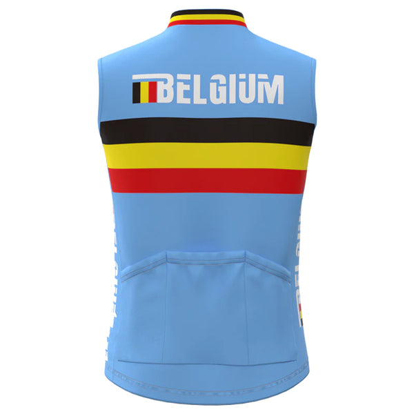 BELGIUM Blue Retro MTB Cycling Vest