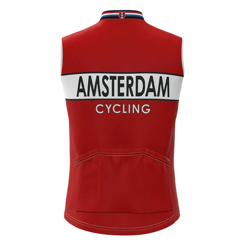 Amsterdam Red Retro MTB Cycling Vest