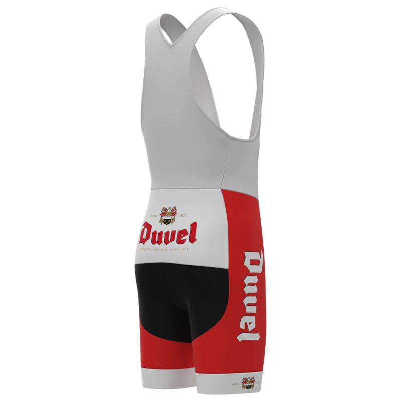 Beer Duvel Red Vintage Short Sleeve Cycling Jersey Matching Kits