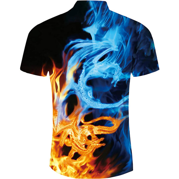 Ice & Fire Dragon Funny Hawaiian Shirt
