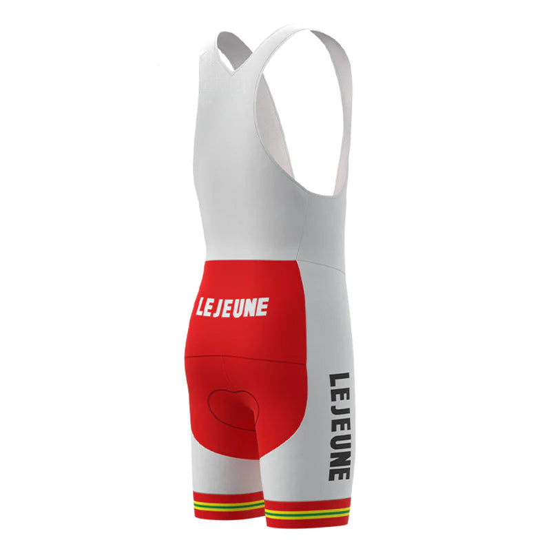 Lejeune BP Red Vintage Cycling Bib Shorts