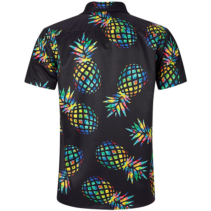 Pineapple Black Funny Hawaiian Shirt