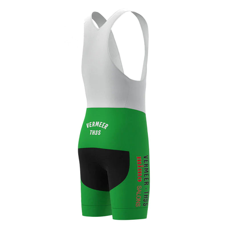 Vermeer Thijs Green Retro Cycling Bib Shorts