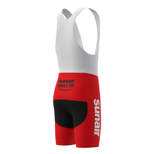 Sunair Sport 80 Red Retro Cycling Bib Shorts
