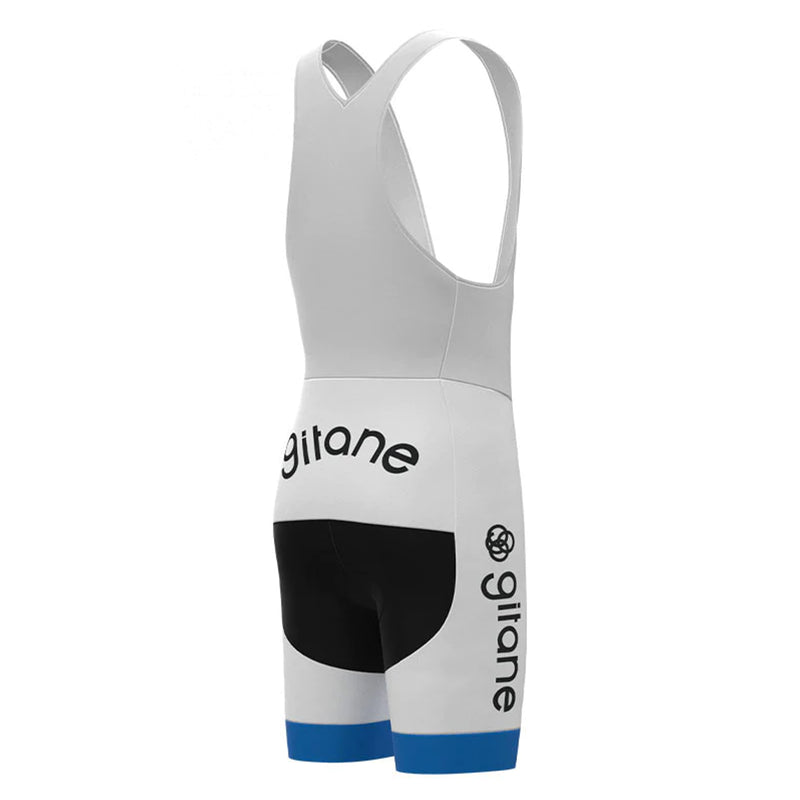 Sonolor Gitane White Blue Vintage Short Sleeve Cycling Jersey Matching Set