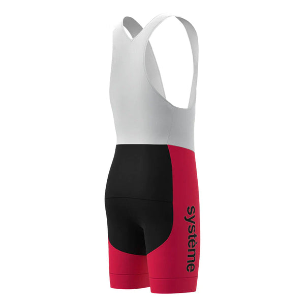 Système U Red Retro Cycling Bib Shorts