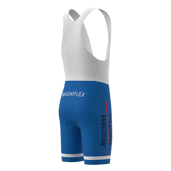 Magniflex Famcucine Blue Retro Cycling Bib Shorts