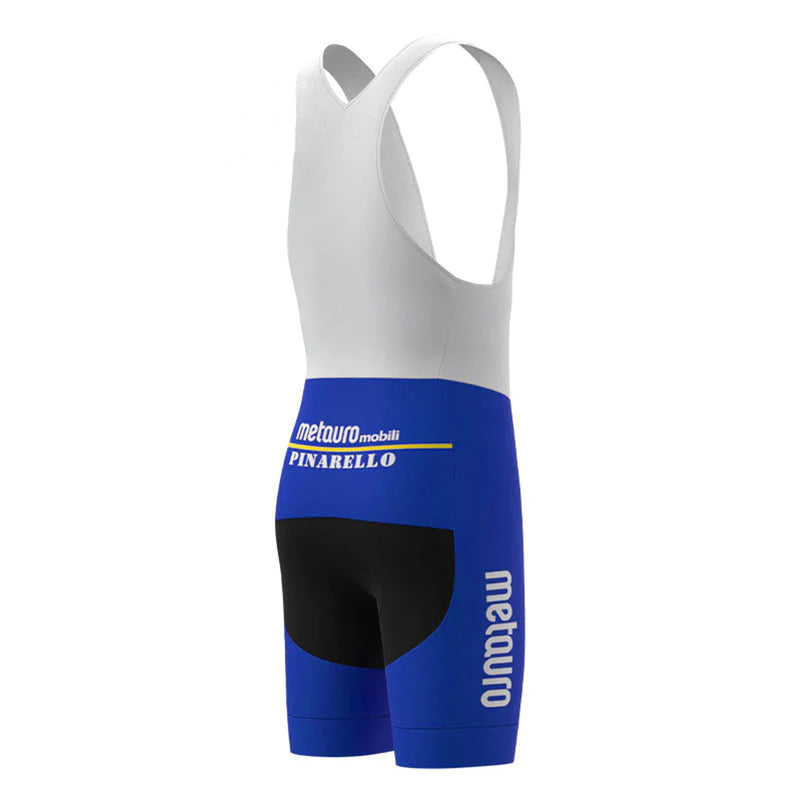 Metquro Mobili Pinarello Blue Vintage Cycling Bib Shorts