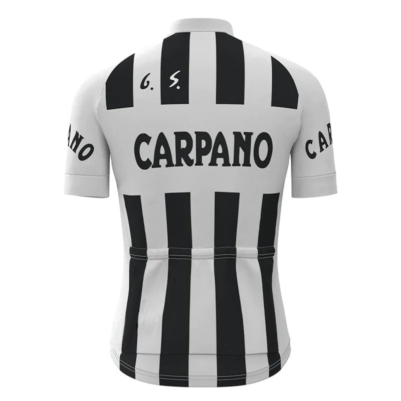 Carpano White Black Vintage Short Sleeve Cycling Jersey Matching Set