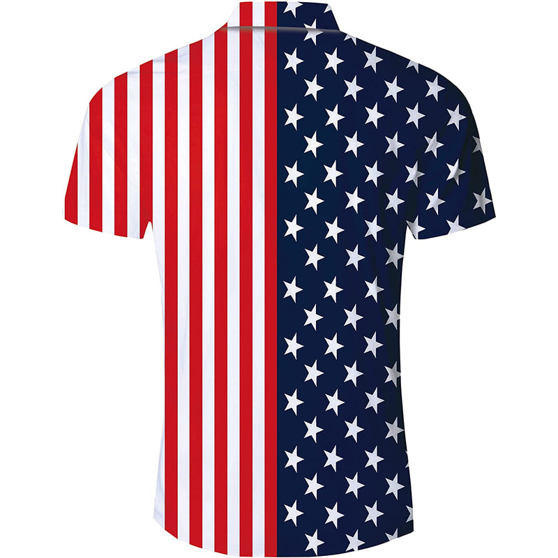 American Flag Funny Hawaiian Shirt