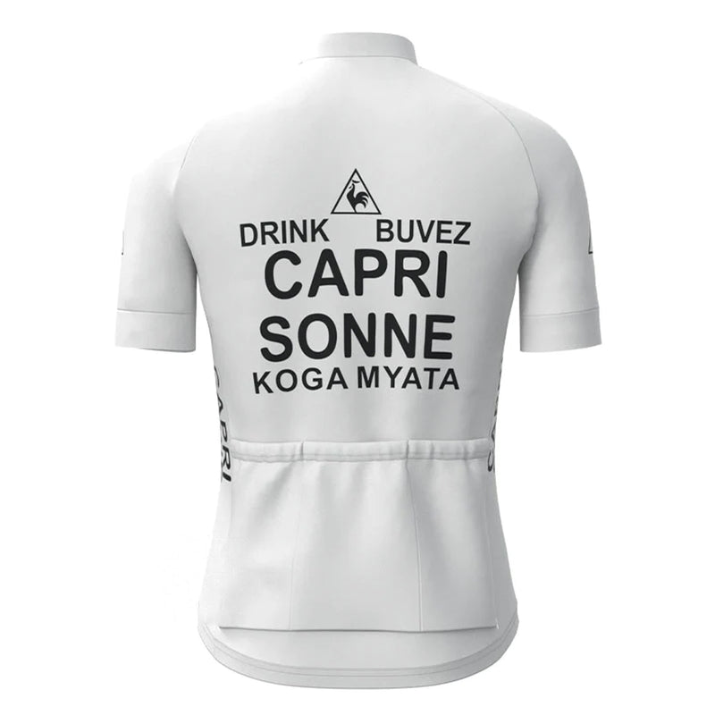 Capri Sonne White Vintage Short Sleeve Cycling Jersey Matching Set