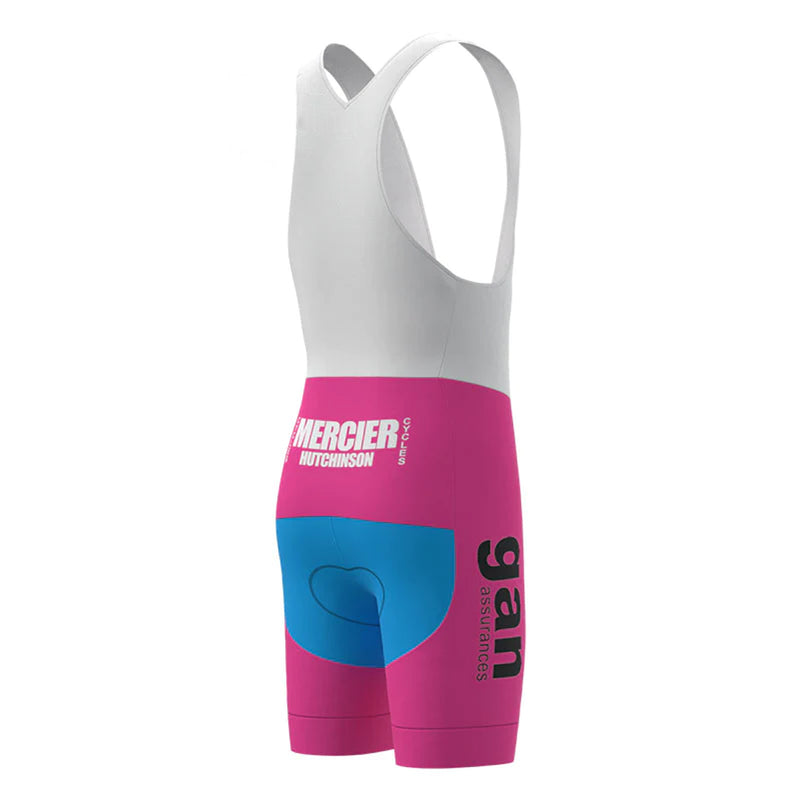 Gan Mercier Hutchinson Blue Pink Vintage Cycling Bib Shorts