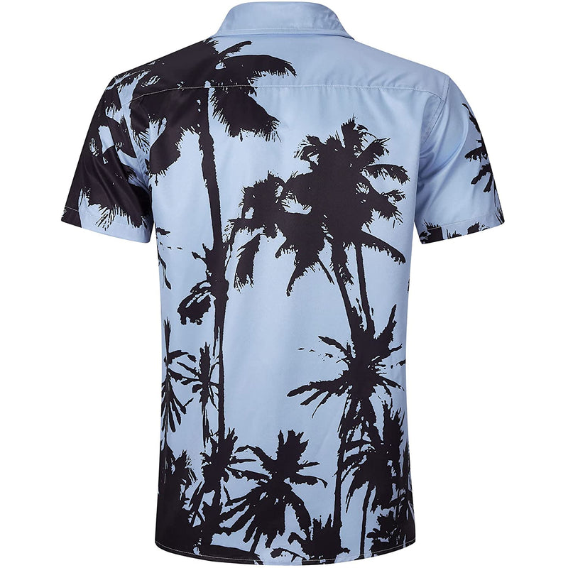 Palm Tree Light Blue Funny Hawaiian Shirt