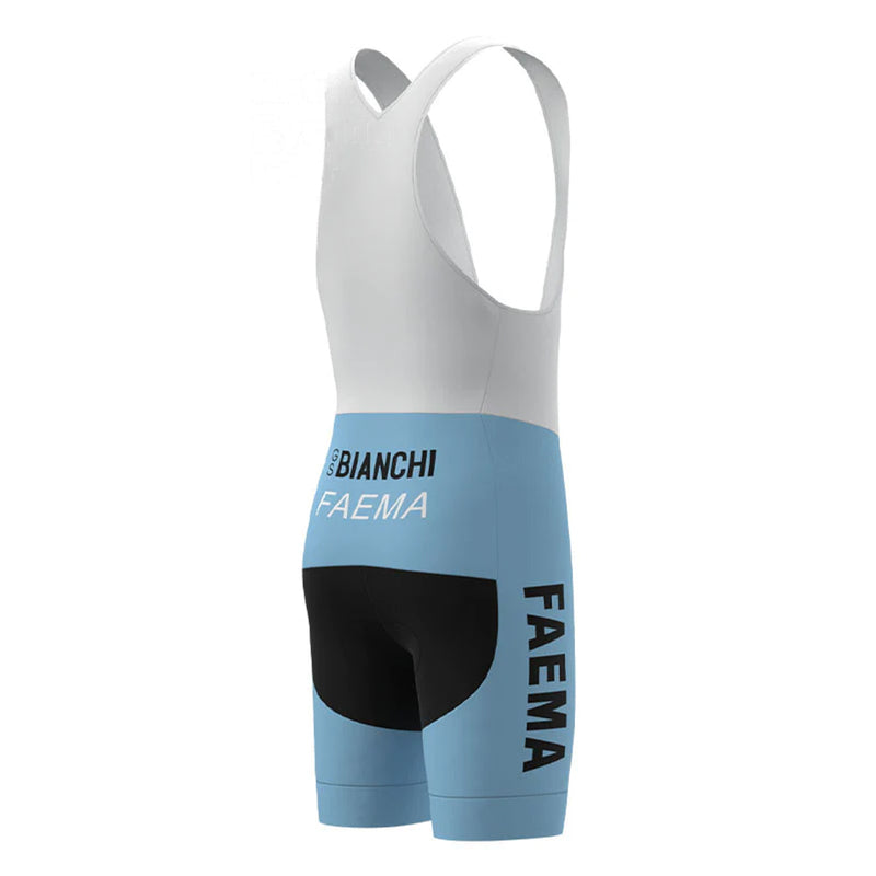 BIANCHI Blue Red Vintage Short Sleeve Cycling Jersey Matching Set