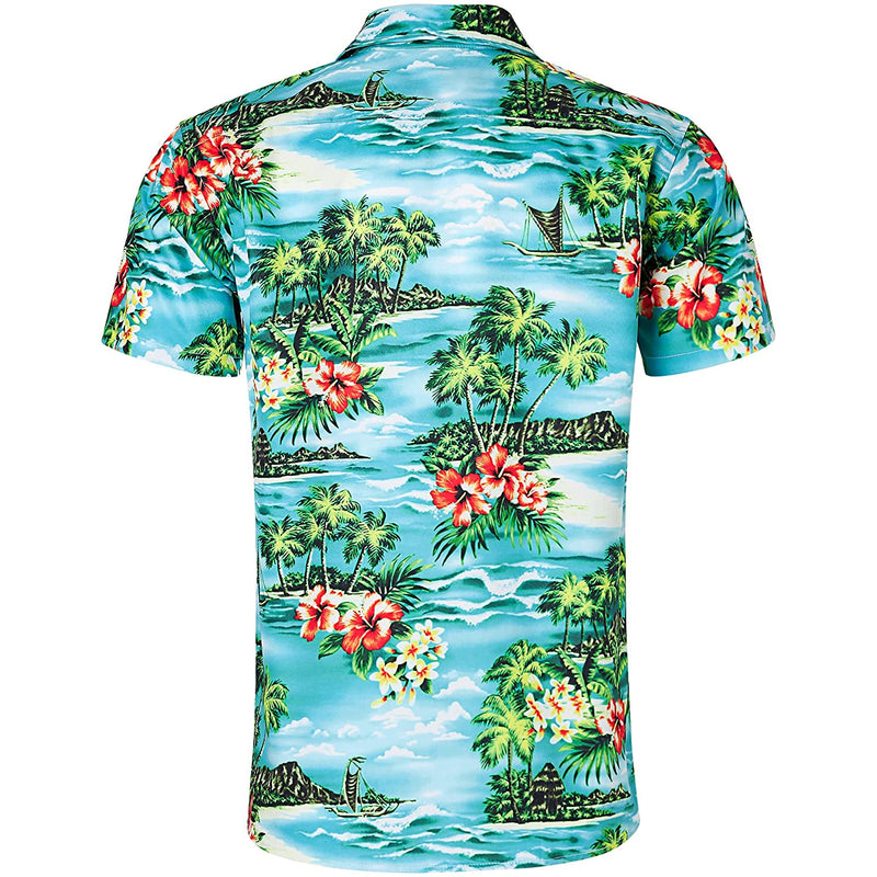 Hawaii Island Tree Green Funny Hawaiian Shirt