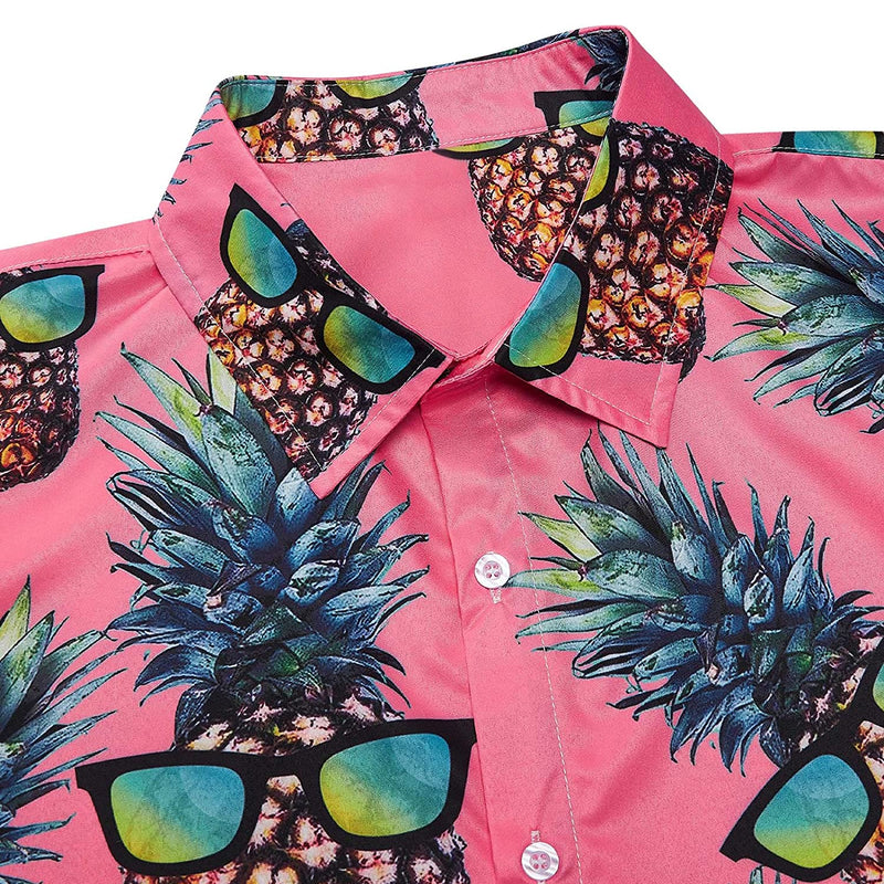 Sunglasses Pineapple Pink Funny Hawaiian Shirt
