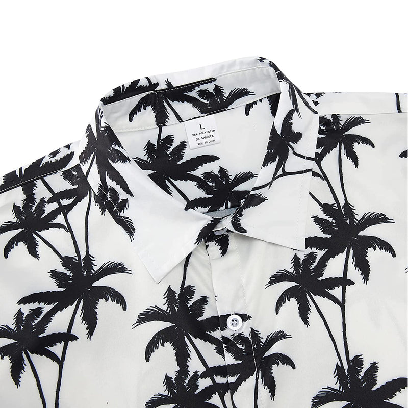 Palm Tree White Funny Hawaiian Shirt