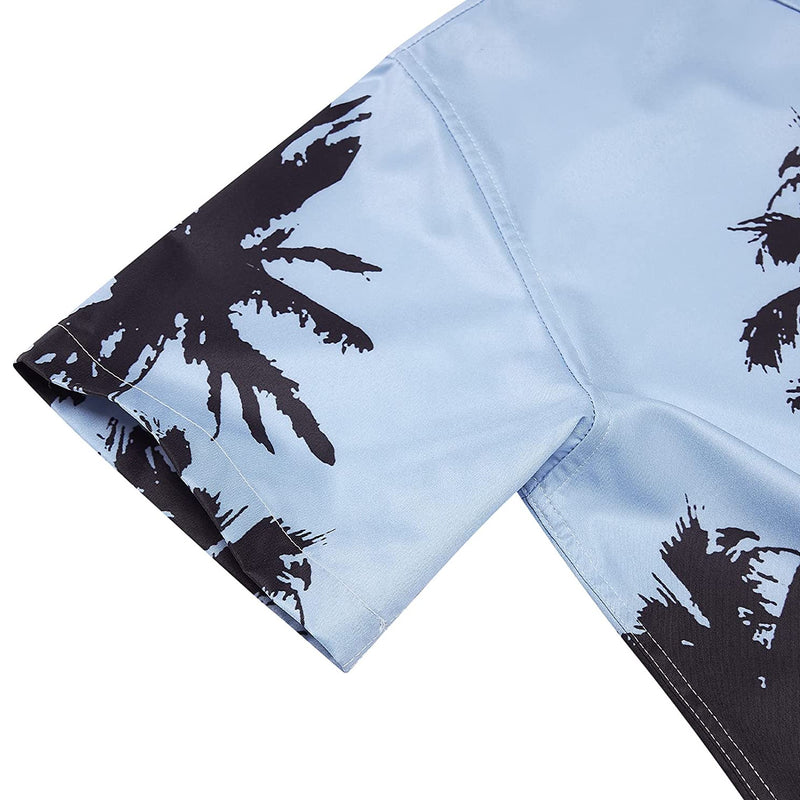 Palm Tree Light Blue Funny Hawaiian Shirt