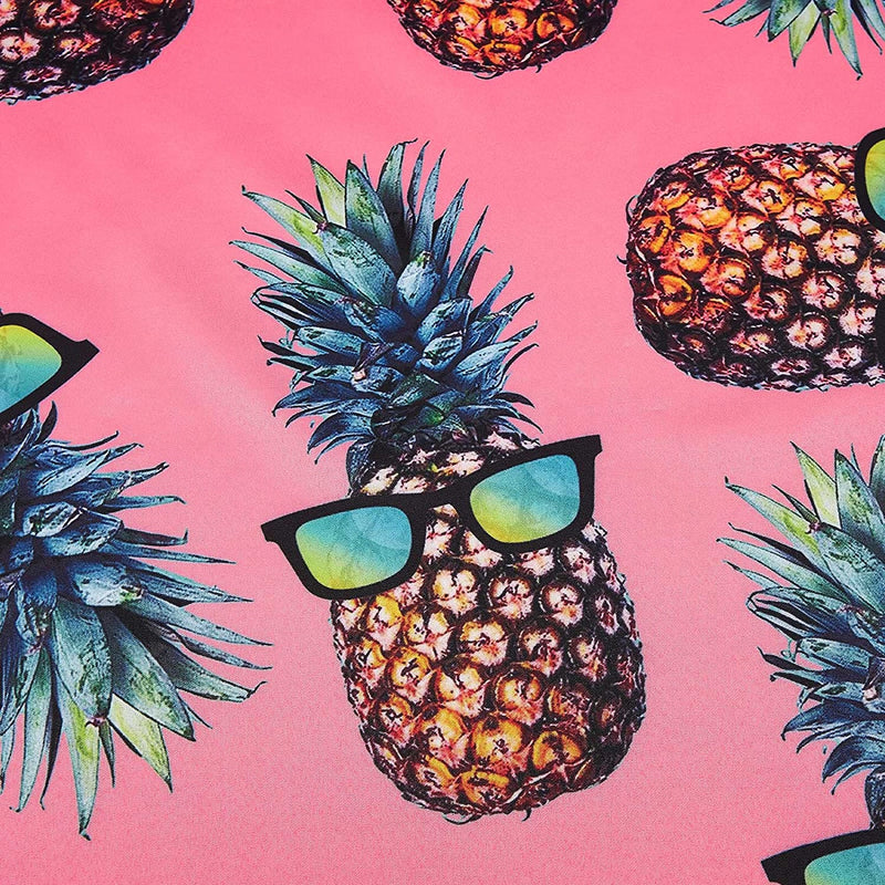 Sunglasses Pineapple Pink Funny Hawaiian Shirt