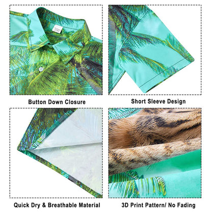 Plam Tree Singing Cat Funny Hawaiian Shirt