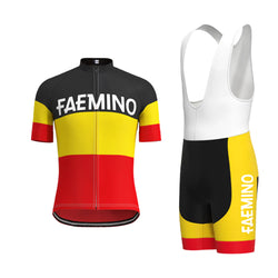 FAEMINO Vintage Short Sleeve Cycling Jersey Matching Set