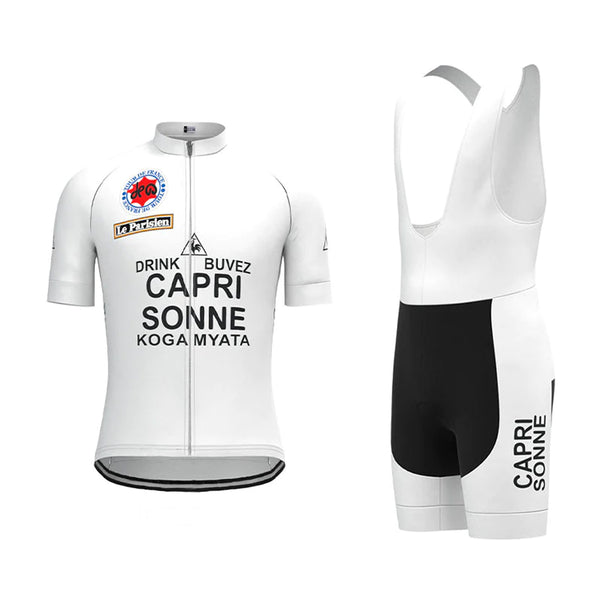 Capri Sonne White Vintage Short Sleeve Cycling Jersey Matching Set