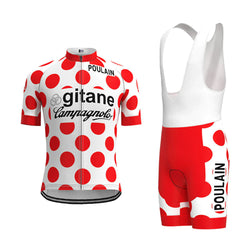 Gitane Campagnolo Red Vintage Short Sleeve Cycling Jersey Matching Set