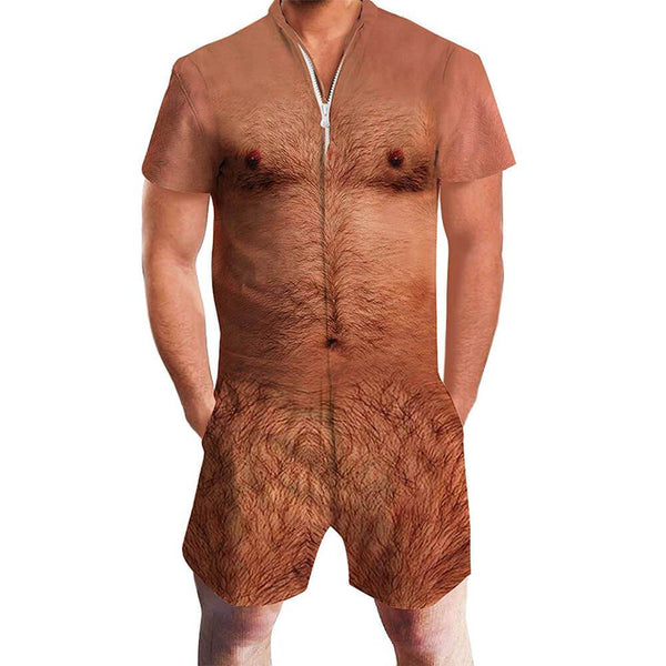 Ugly Hairy Chest Male Romper