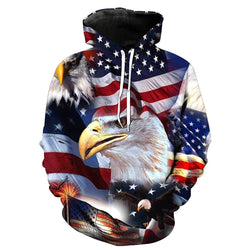 Patriot Eagle American Flag Hoodie