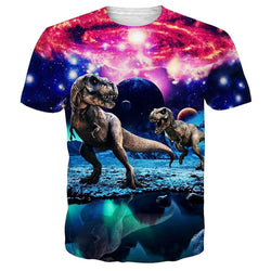 Galaxy Dinosaur Funny T Shirt