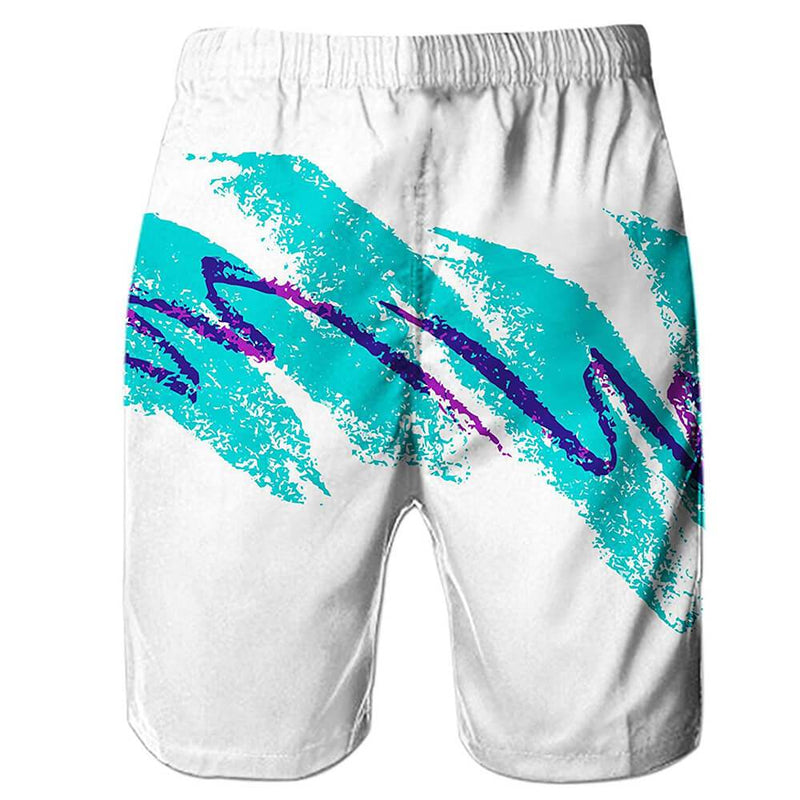 90S Paper Cup Funny Swim Trunks