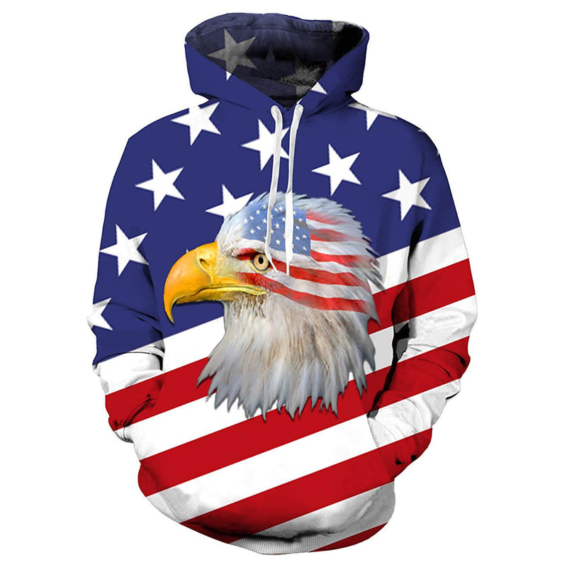 Eagle American Flag Funny Hoodie