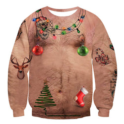 Hairy Chest Ugly Christmas Sweater