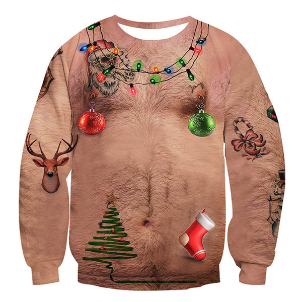 Hairy Chest Ugly Christmas Sweater