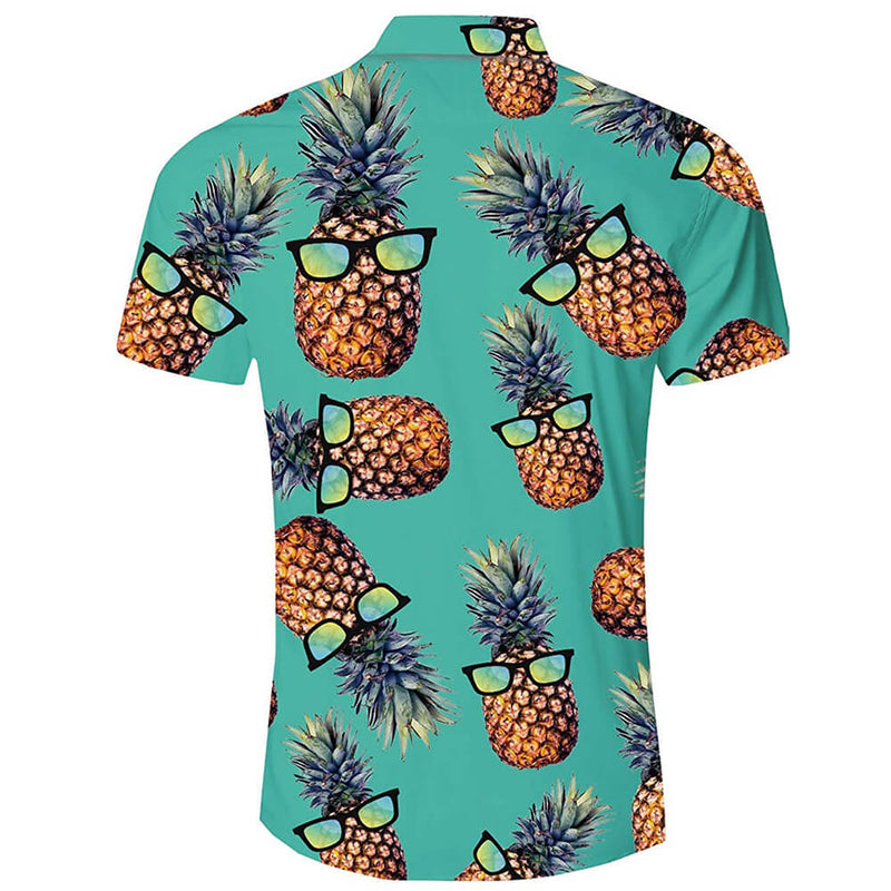 Pineapple Tropical Hawaiian Shirt Green