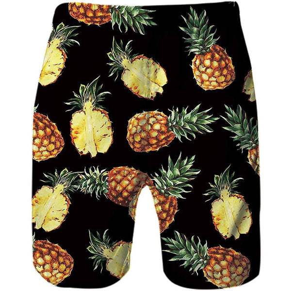 Black Pineapple Funny Swim Trunks