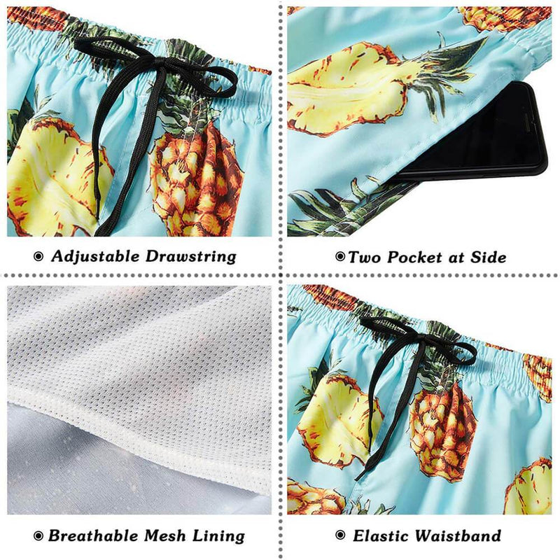 Pineapple Funny Swim Trunks
