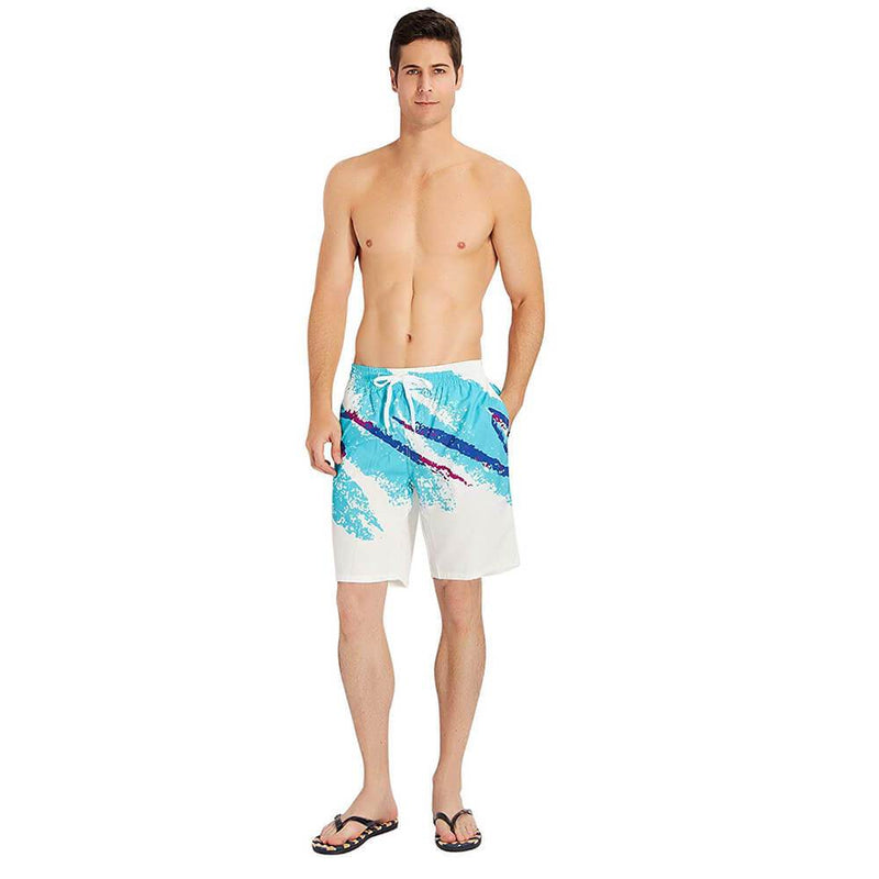 90S Paper Cup Funny Swim Trunks Forest Coral