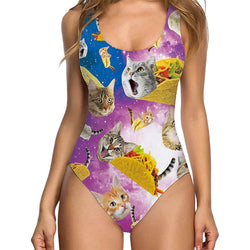Taco Cat Ugly One Piece Bathing Suit